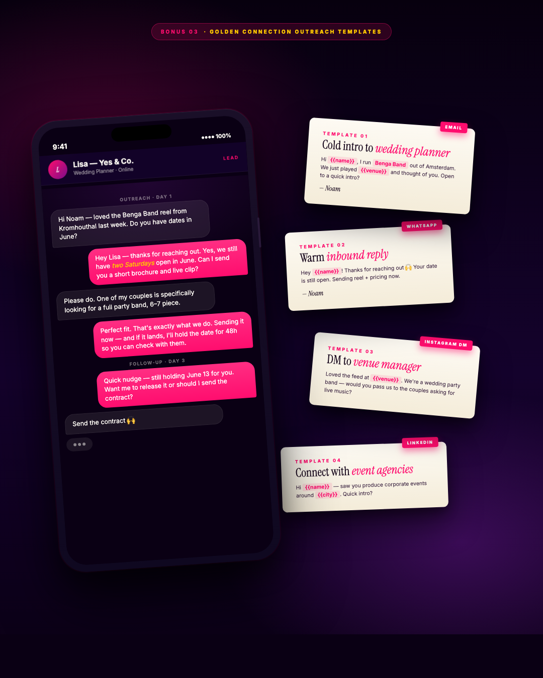 Golden Connection Outreach templates